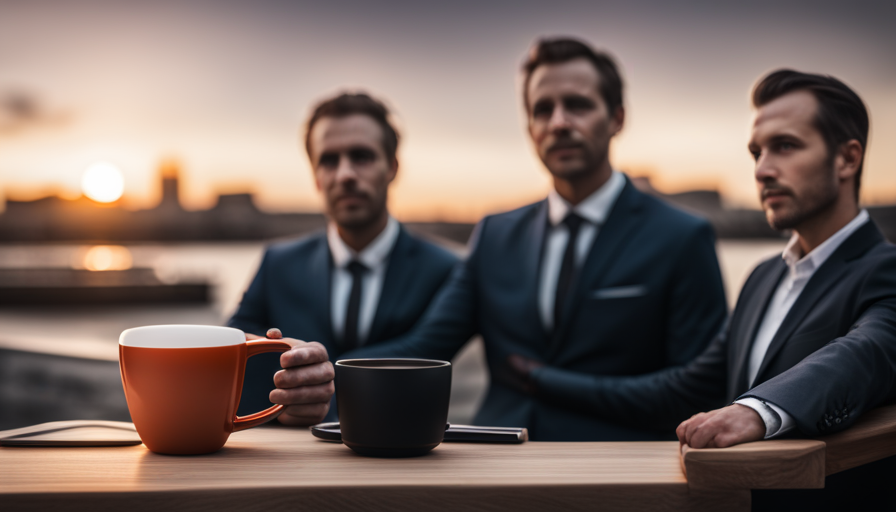 An image showcasing the sleek Ember Coffee Mug 2, with its glossy ceramic finish and minimalist design
