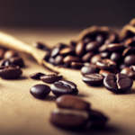 An image showcasing a vibrant collage of coffee beans from around the world, each exuding unique hues and aromas