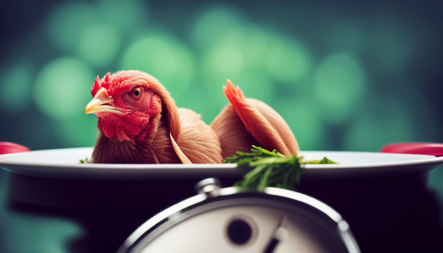 An image depicting a raw chicken on a plate, surrounded by a sinister green haze