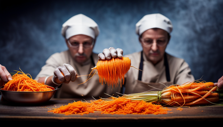 An image capturing the process of transforming fresh carrots into homemade baby food