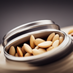 Head shot of a food processor filled with raw almonds, blending into a smooth, creamy butter