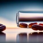 An image showcasing the process of soaking dates for raw food preparation: a glass jar filled with plump dates immersed in clear water, with gentle ripples forming around them, capturing the essence of hydration and nourishment