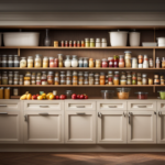 An image showcasing a spacious, well-organized walk-in pantry
