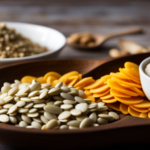 An image showcasing a vibrant assortment of alternative ingredients like sunflower seeds, almonds, and hemp hearts, beautifully arranged around a bowl of creamy cashew-less dip, inspiring readers to explore diverse substitutes in raw food recipes