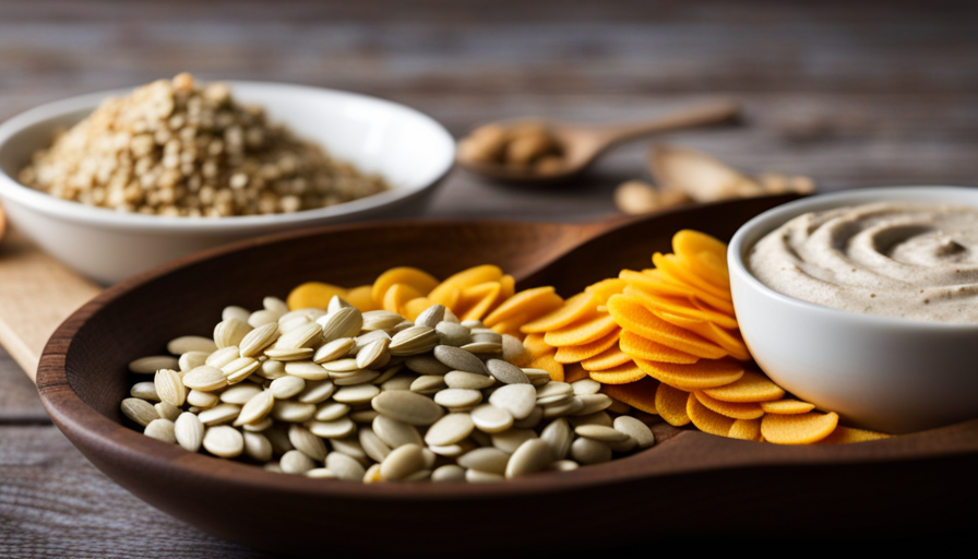 An image showcasing a vibrant assortment of alternative ingredients like sunflower seeds, almonds, and hemp hearts, beautifully arranged around a bowl of creamy cashew-less dip, inspiring readers to explore diverse substitutes in raw food recipes