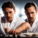 An image that portrays Joe preparing a protein shake with raw eggs
