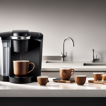 An image showcasing the sleek Keurig K-Select coffee brewer on a modern countertop