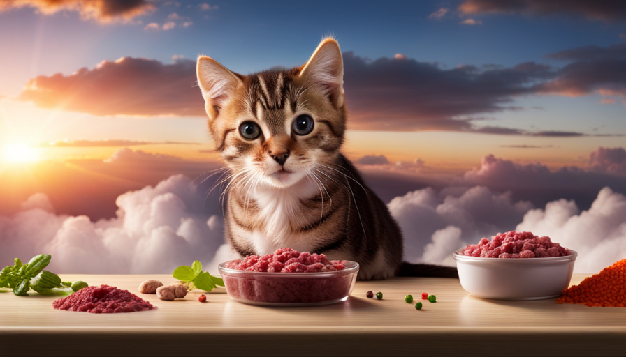 An image capturing the essence of a well-balanced kitten raw food diet