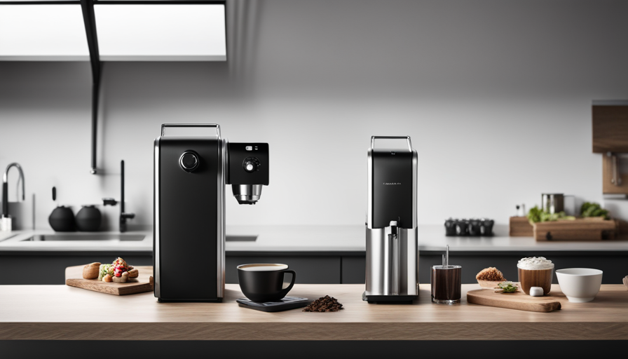 An image showcasing the sleek and modern design of the Mahlkonig X54 home coffee grinder