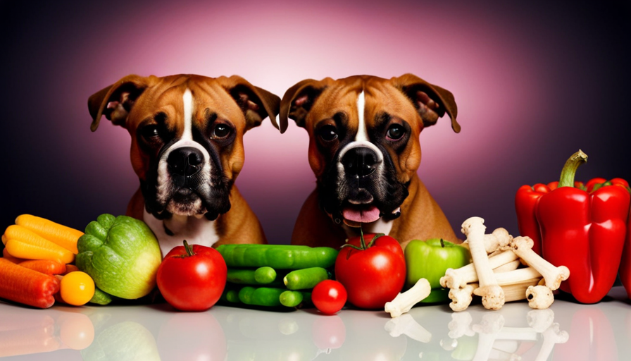 An image capturing the essence of a nutritious raw food diet for your boxer