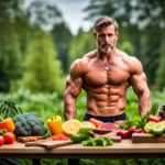 An image showcasing Peter Ragnar's muscular physique, radiating strength and vitality