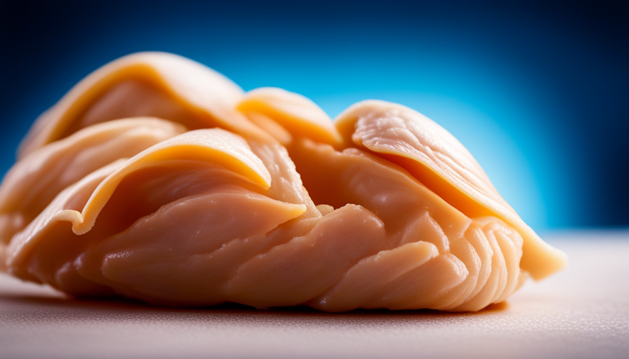 An image featuring a close-up shot of raw chicken, marinated in lemon juice, with clear, vibrant colors