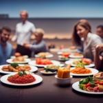 An image depicting a dinner table with vibrant, colorful cooked meals, showcasing a variety of nutrient-dense dishes