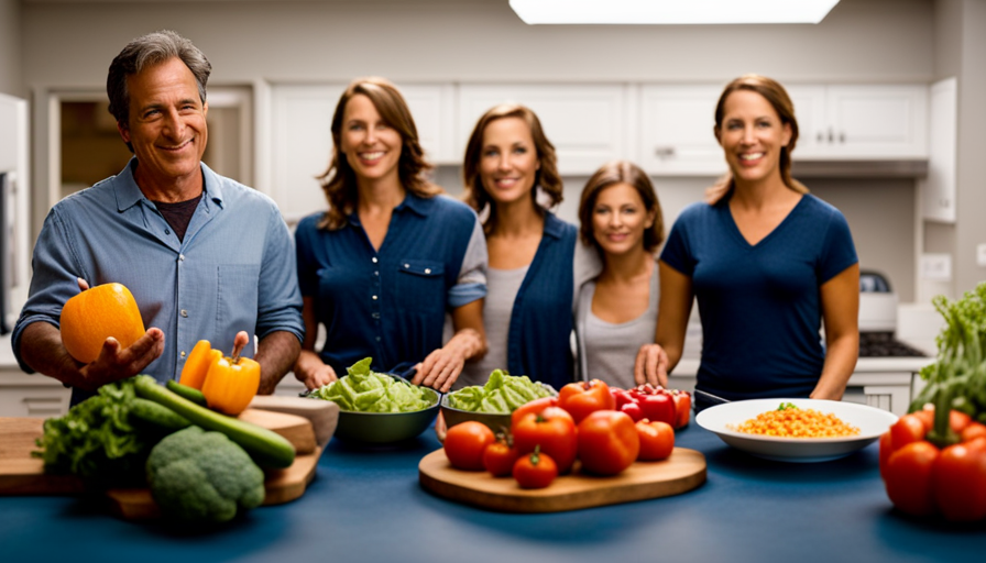 An image showcasing two couples from the Raw Food Diet Wife Swap episode, now in their transformed lives