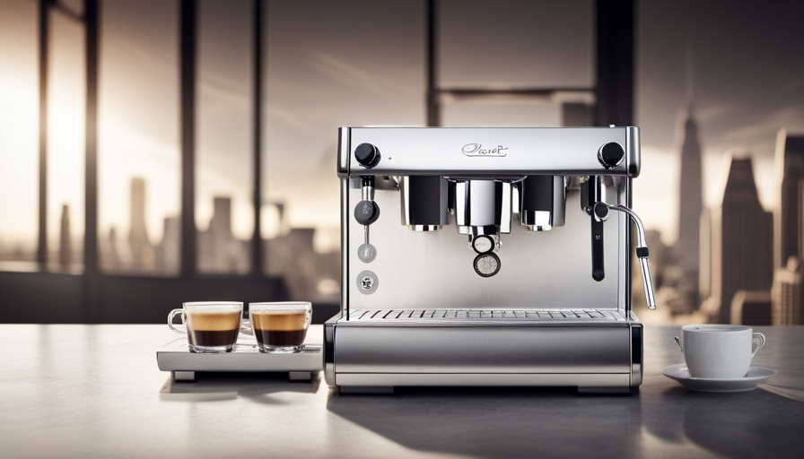 An image showcasing the sleek and modern design of the Lelit Bianca espresso machine