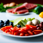 An image showcasing a vibrant plate of raw food ingredients, each item carefully priced at $0