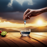 An image showcasing a diverse array of resources: a crystal-clear water droplet, a fuel pump filling up a car, a bountiful harvest of fresh fruits and vegetables, and a stack of raw materials like timber and metal