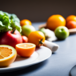 An image showcasing a vibrant, colorful fruit and vegetable-filled plate, brimming with freshness and variety