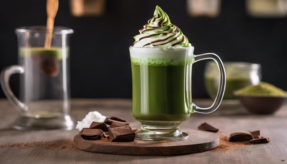 cacao and matcha blend
