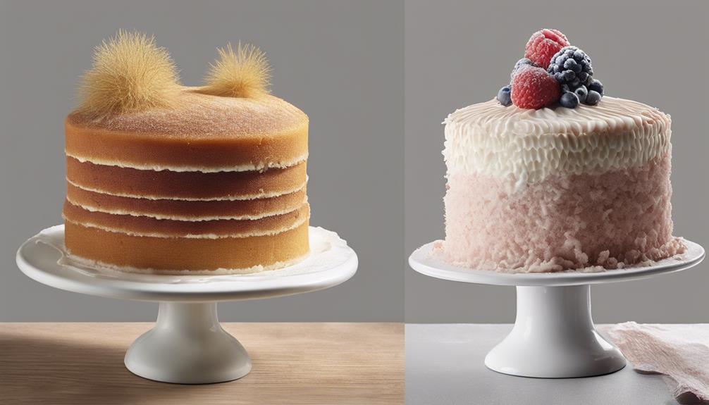cake comparison sponge vs regular