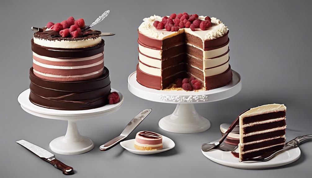 cake layering with fillings