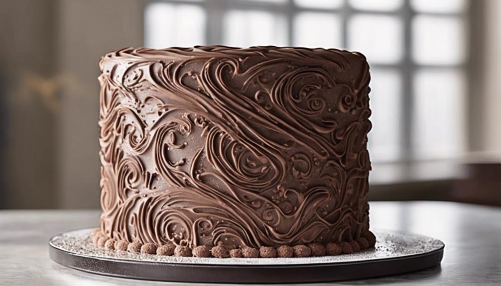 chocolate cake decorating method