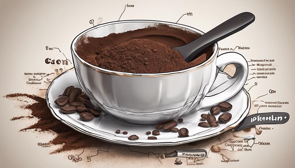 cocoa powder caffeine content