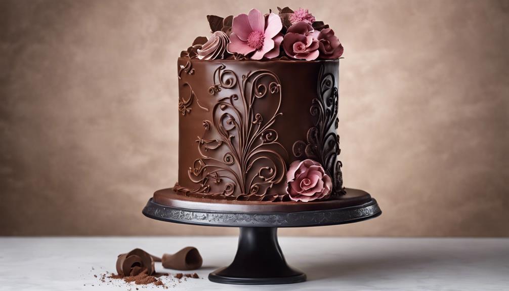 decorating chocolate cake creatively