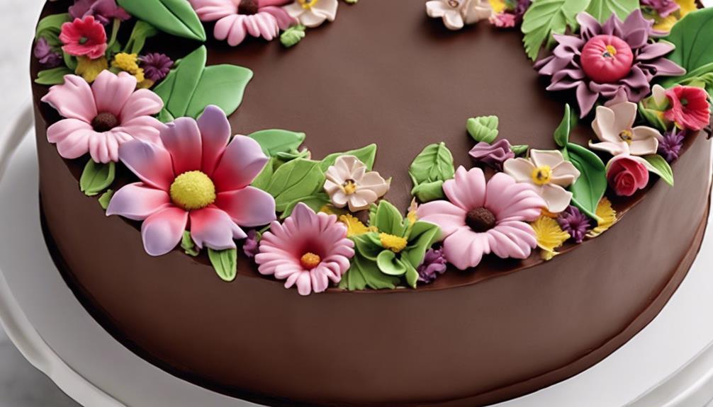 delicate chocolate cake design