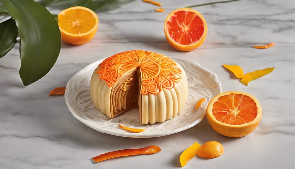 delicious mooncake filled citrus