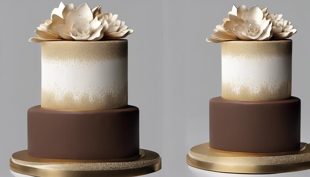 elegant gold minimalist cake