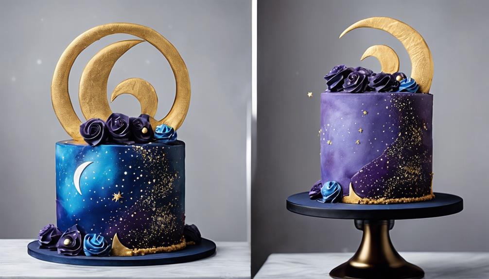 galactic chocolate cake art
