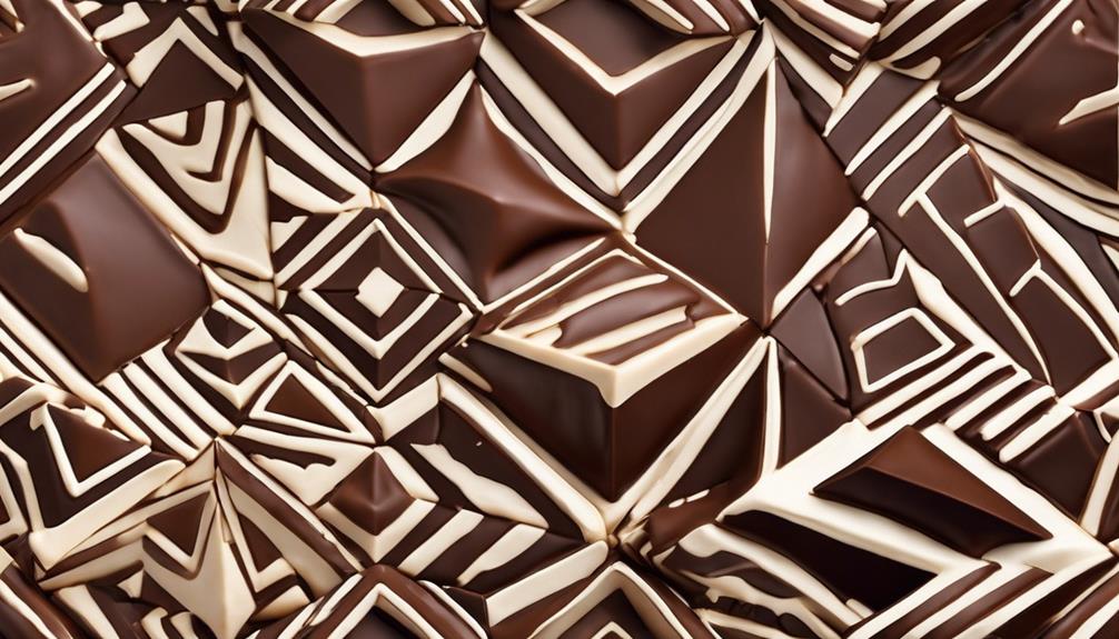 geometric chocolate cake design