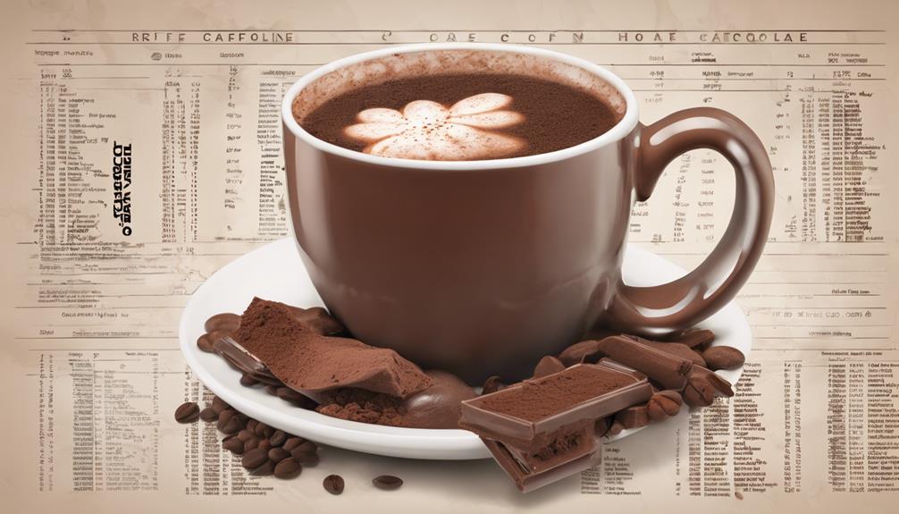 hot chocolate and caffeine