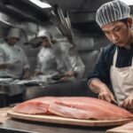mastering raw fish fillet