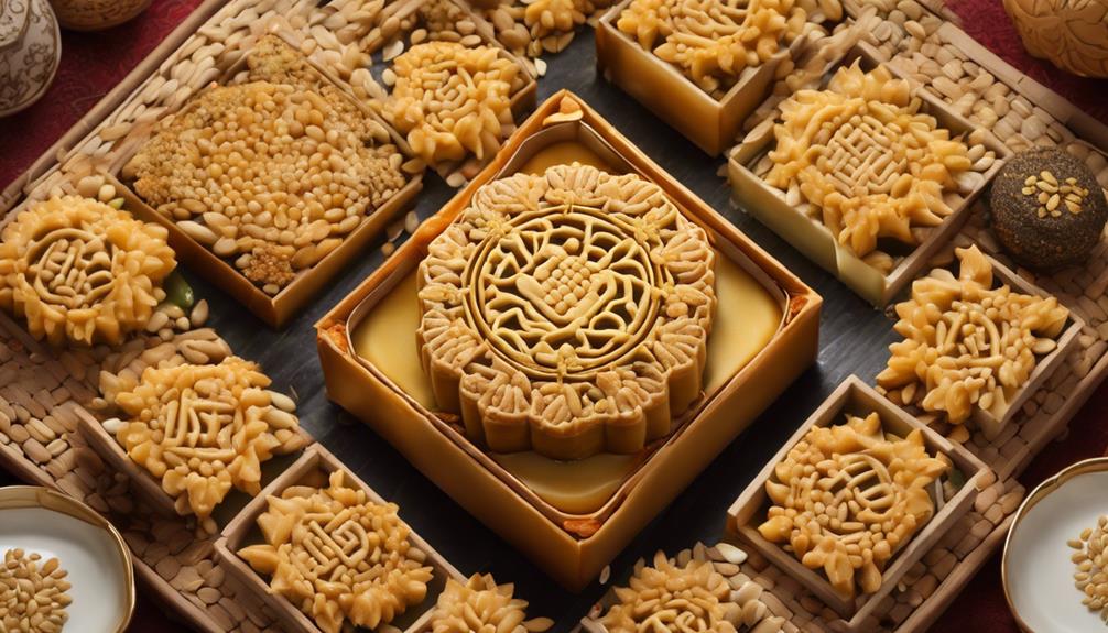 mooncake with mixed nuts