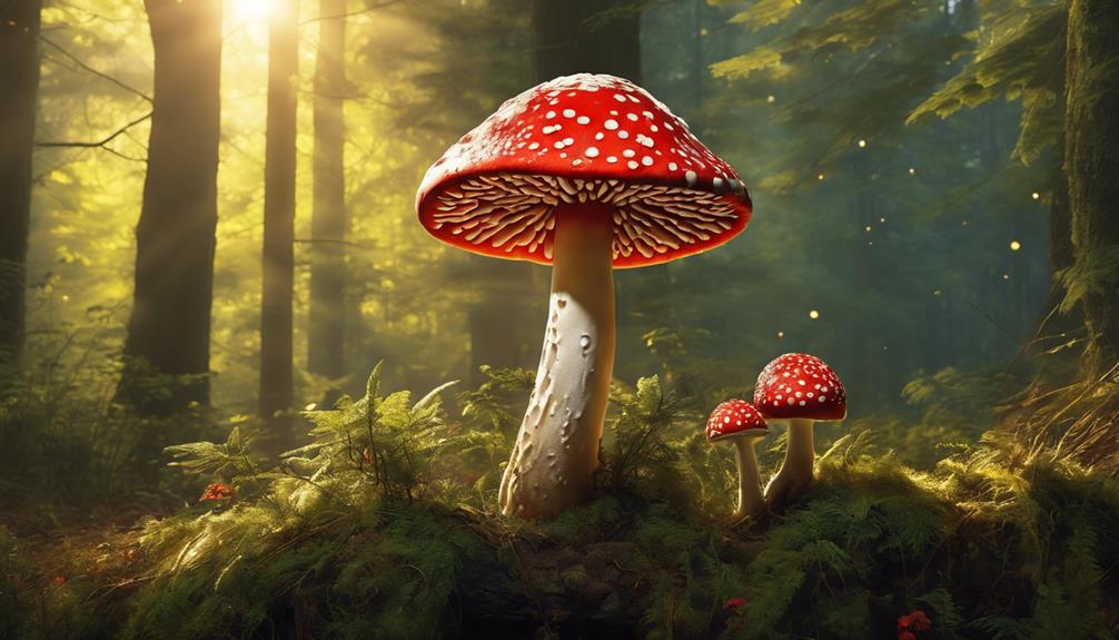 mushroom with red cap