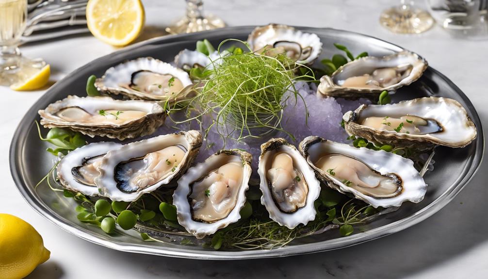 oyster pairing and garnishes