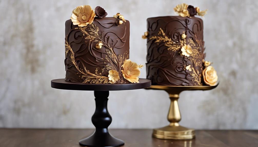 rustic chocolate cake design
