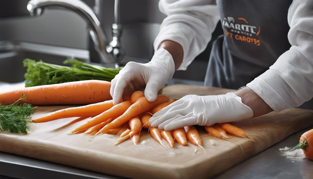 safe handling of raw carrots