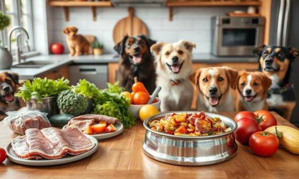 feeding dogs raw food