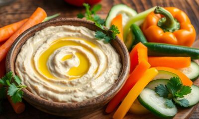 hummus and raw food