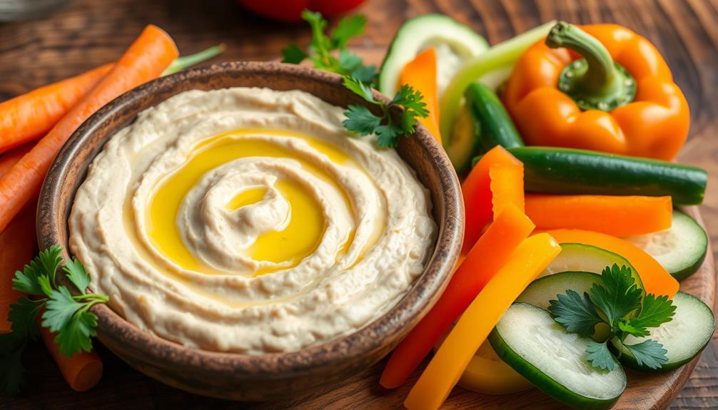 hummus and raw food