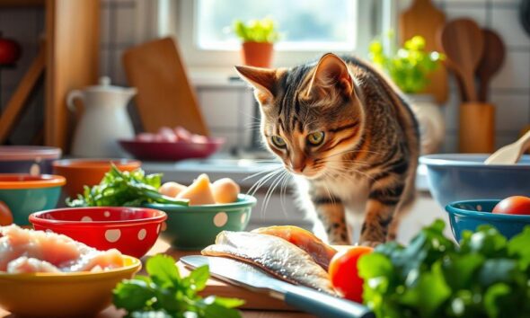 introducing raw food cats