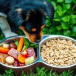 mixing raw food kibble