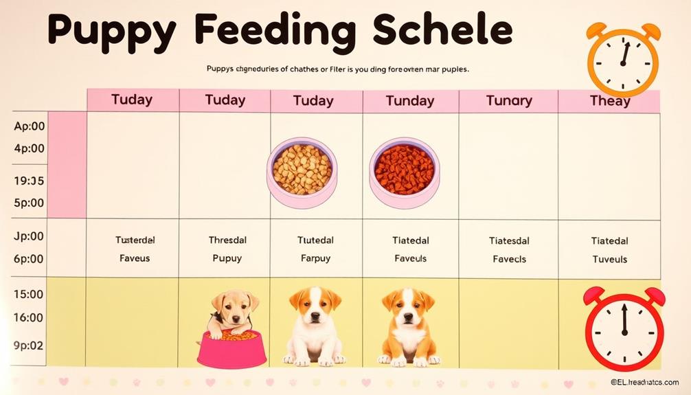 puppy feeding time plan