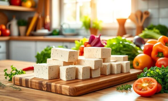 tofu and raw food