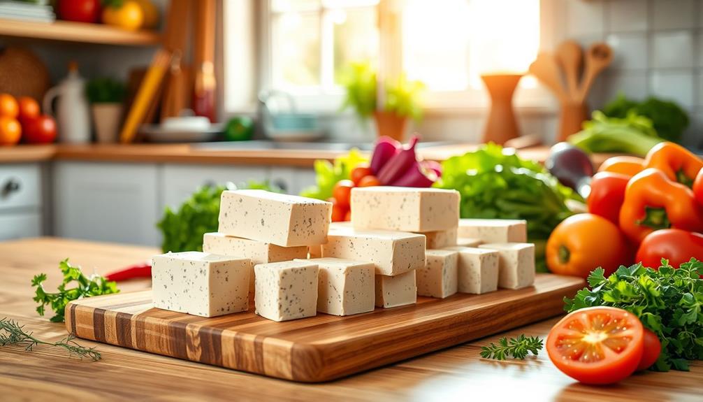 tofu and raw food