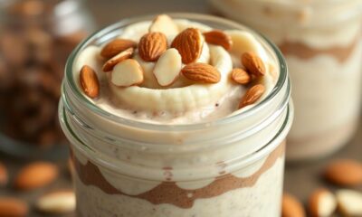 banana cacao overnight oats recipe