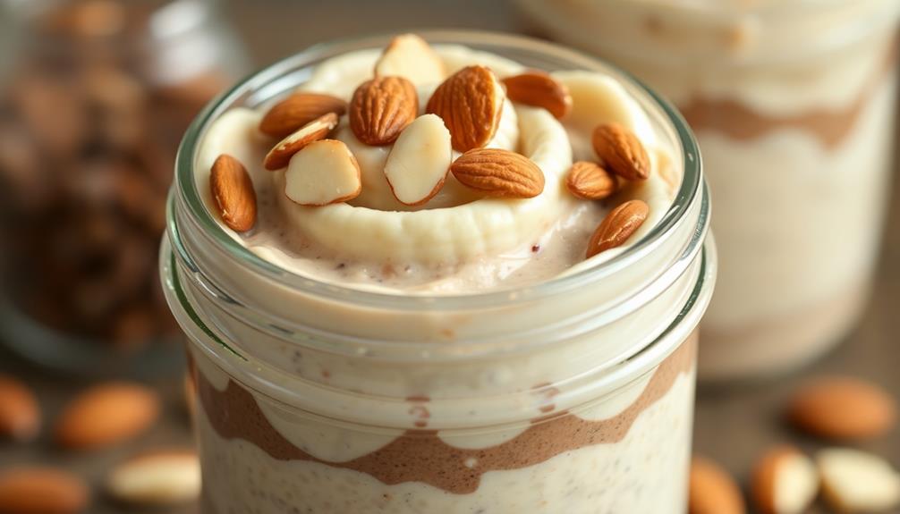 banana cacao overnight oats recipe